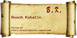 Bosch Katalin névjegykártya