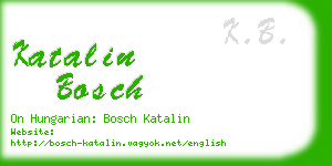 katalin bosch business card